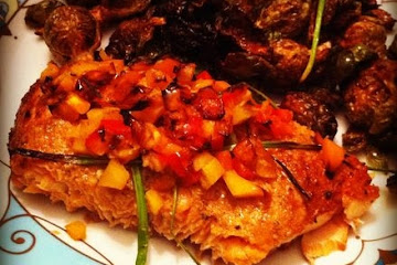Sweet Pepper Cedar Plank Salmon