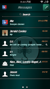 Scorpio Theme for GO SMS Screenshots 2