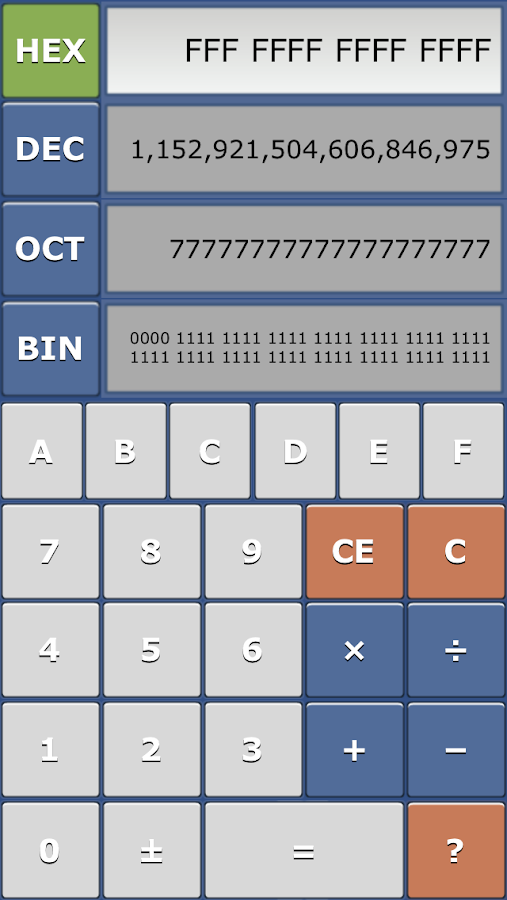 Hex,Dec,Oct,Bin(Dev Calc) Android Apps on Google Play