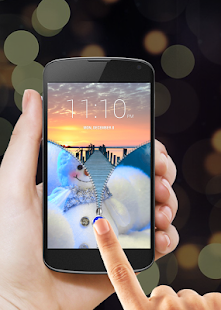 download Snowman Zipper Lock Screen free