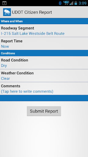 UDOT Citizen Reports