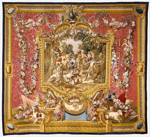 Tapestry: Sancho's Cowardice during the Hunt, from The Story of Don Quixote Series