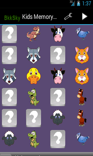 animal puzzle memory game