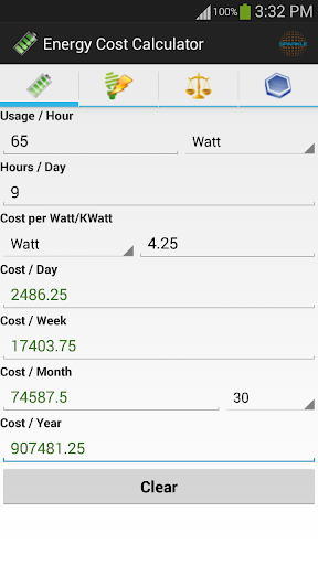 Energy Cost Calculator