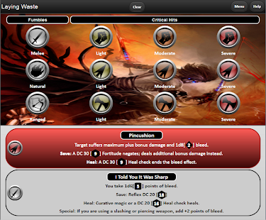 Laying Waste: Critical Hit App  