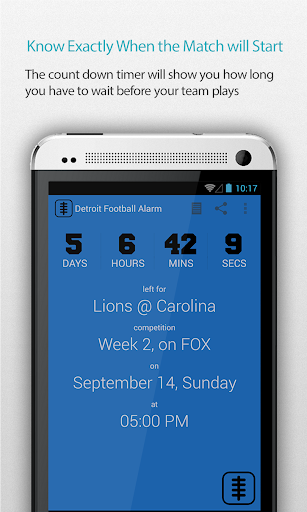 Detroit Football Alarm Pro