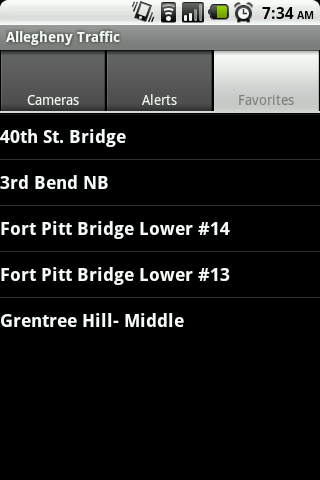 Allegheny Traffic Cameras Pro Screen 3