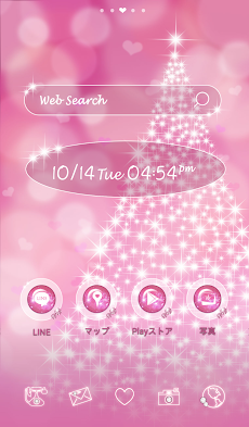 クリスマス 壁紙 ピンクの クリスマスツリー 無料きせかえ Androidアプリ Applion