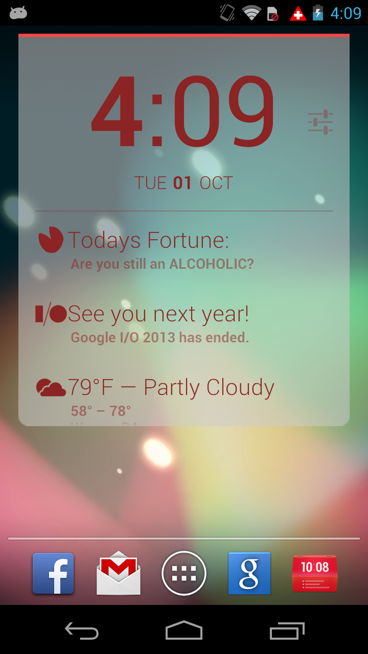 Better DashClock Key Screen 2