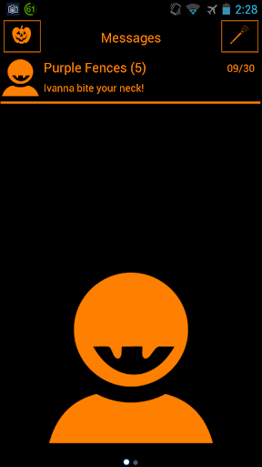 Mr Fang Orange Halloween GoSMS
