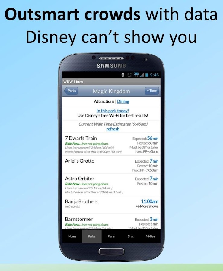 Disney World Lines Android Apps on Google Play