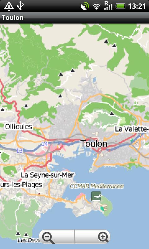 Toulon Street Map Screen 1