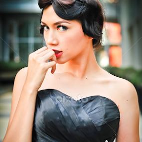 Monroe on Black Dress by Satyo Ariadi - People Portraits of Women