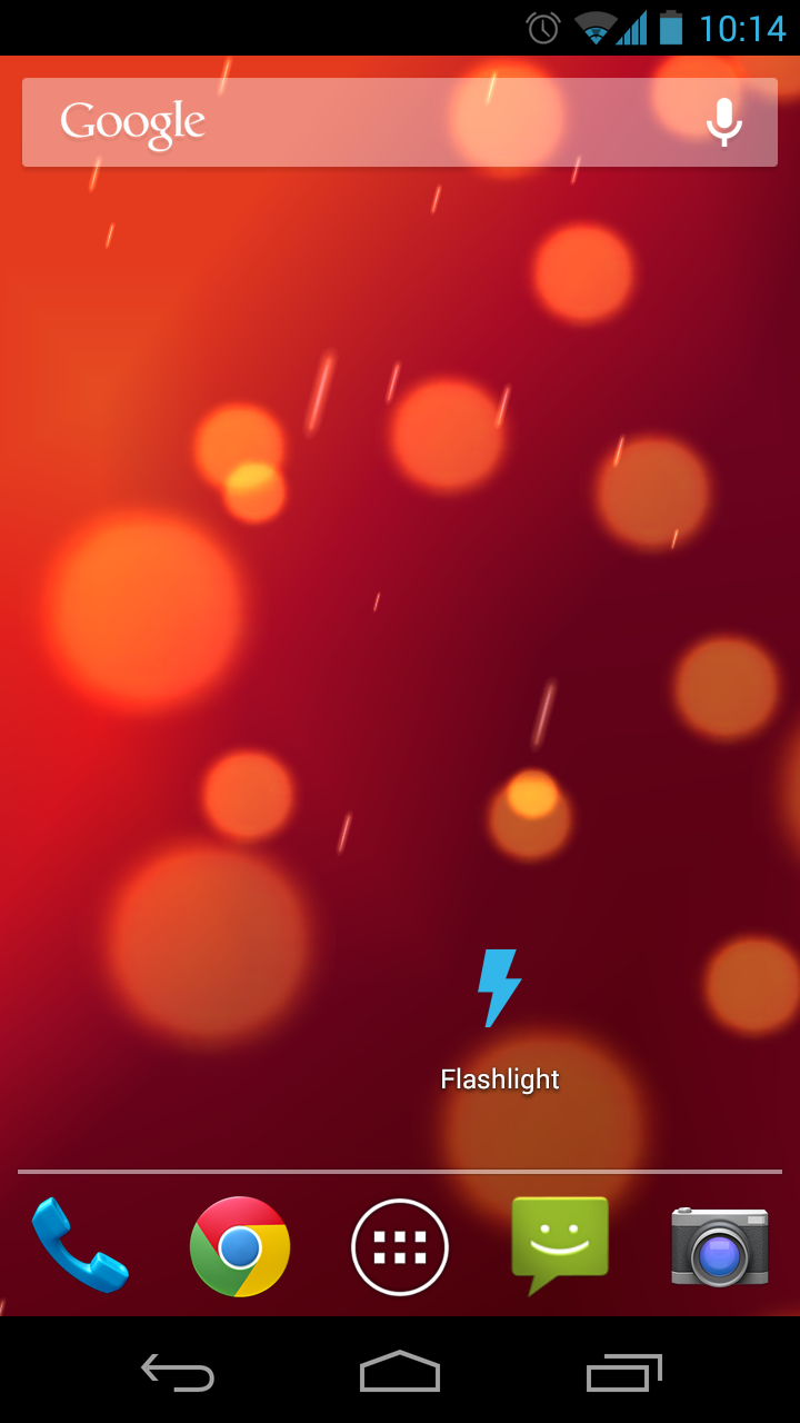 Android application Flashlight screenshort