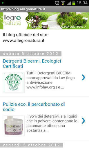 Allegro Natura Blog App