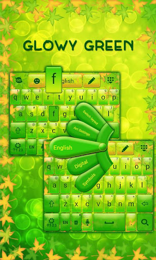 Glowy Green GO Keyboard Theme