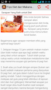 Tips Diet dan Makanan Sehat Screenshots 2