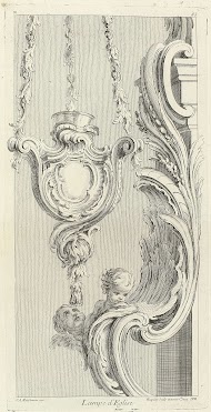 Ontwerp voor een olielamp voor in een kerk