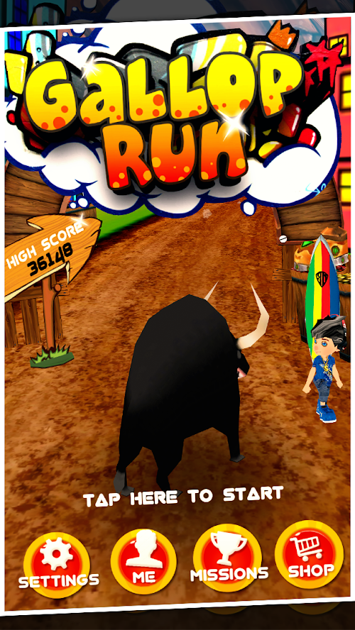 Android application Gallop Run - Free Running Game screenshort