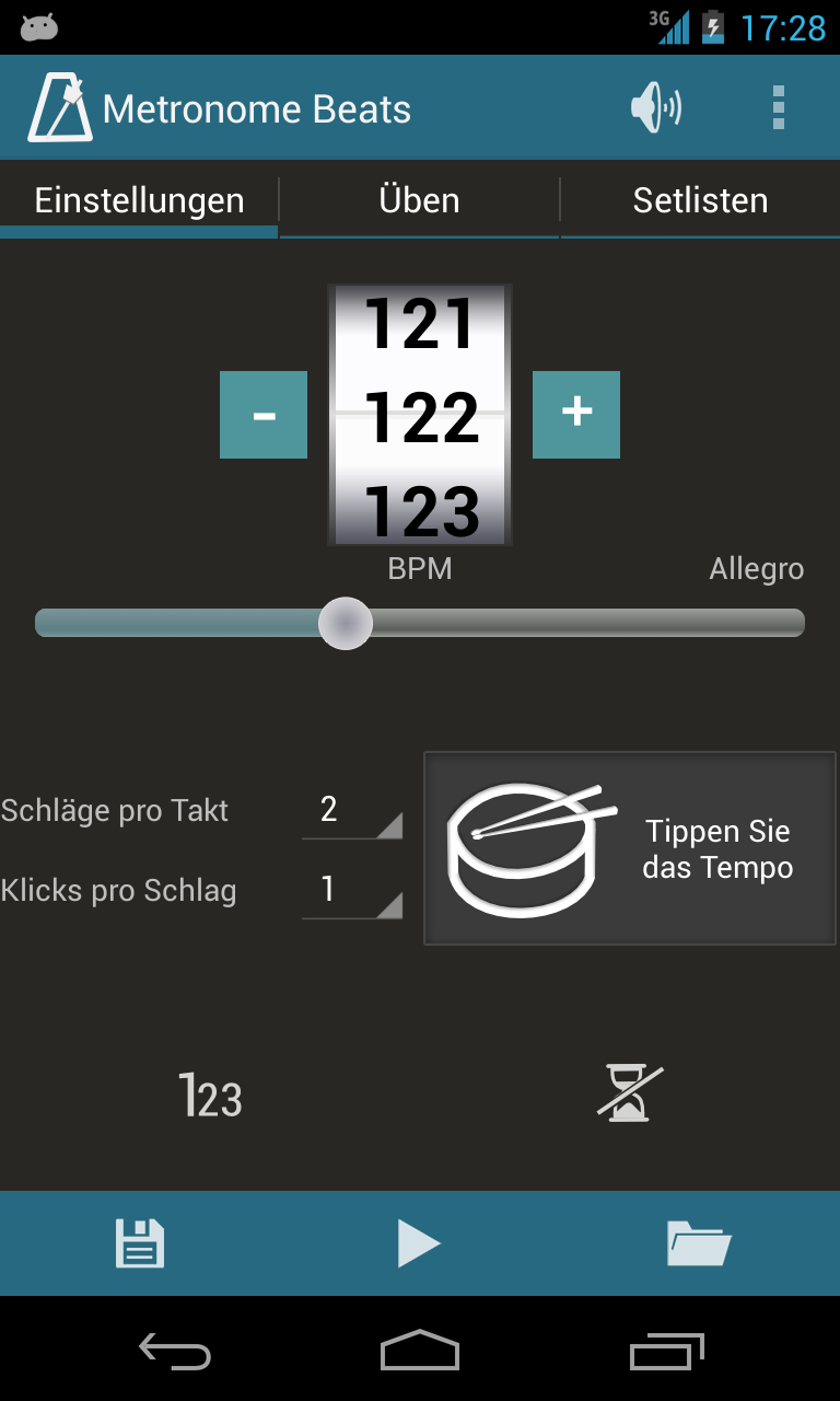 Android application Metronome Beats Pro screenshort