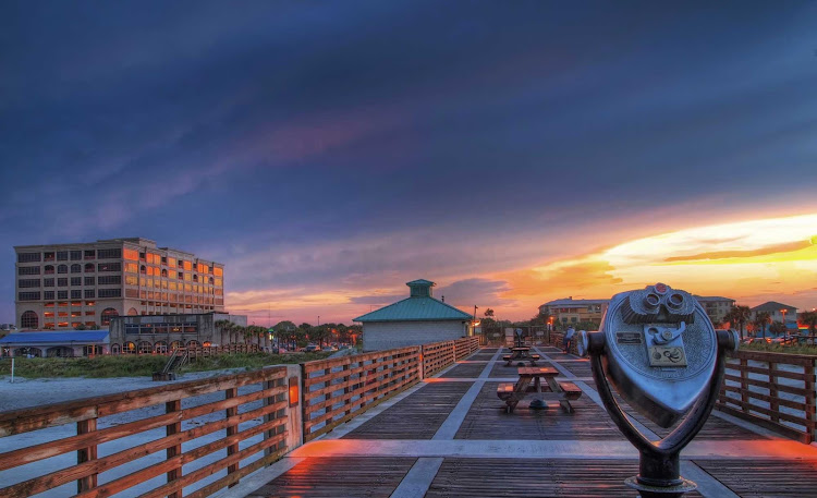 The calm after the storm at the Jacksonville Beach Pier in Florida. 