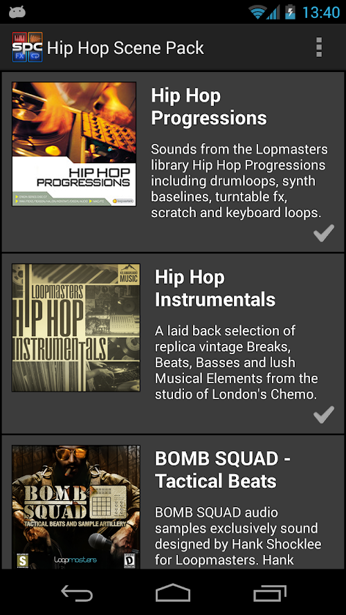 Android application SPC Hip Hop Scene Pack screenshort