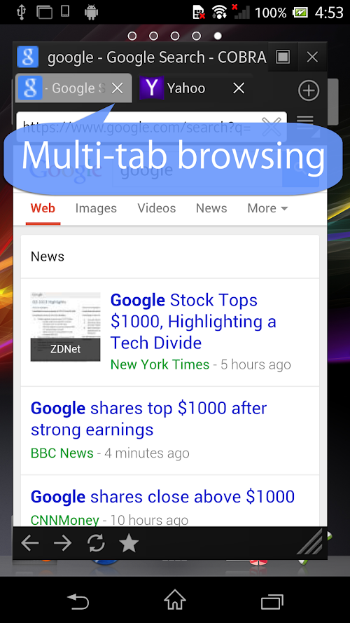 Android application [DONATE]Floating Browser COBRA screenshort