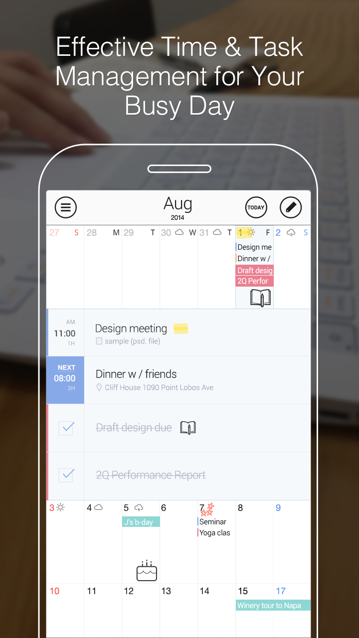 SolCalendar - Calendar / To do Screen 2