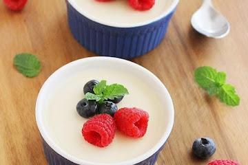 Lemon Panna Cotta with Fresh Berries
