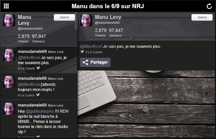 Manu dans le 6/9 sur NRJ Screen 2