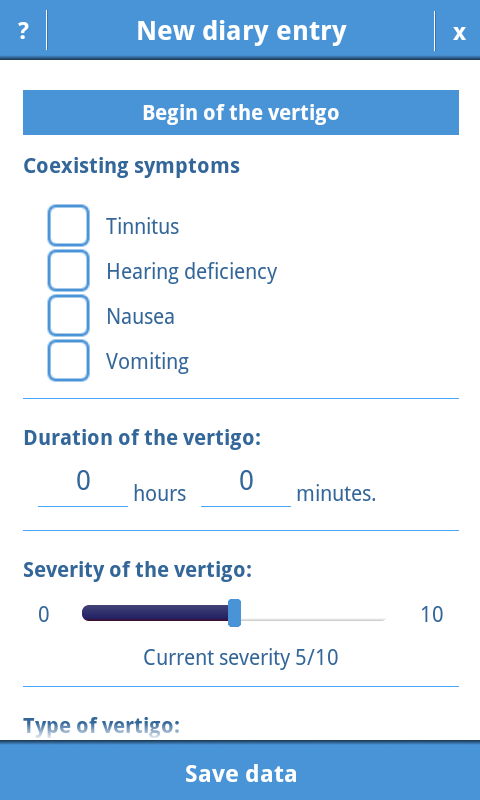 Vertigo &amp; Dizziness Manager Screen 3