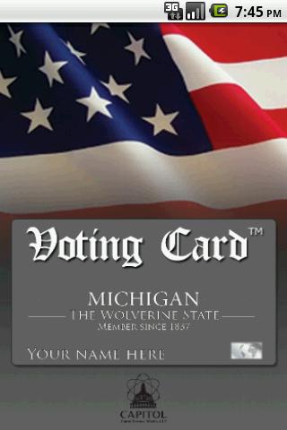 Voting Card Michigan Politics