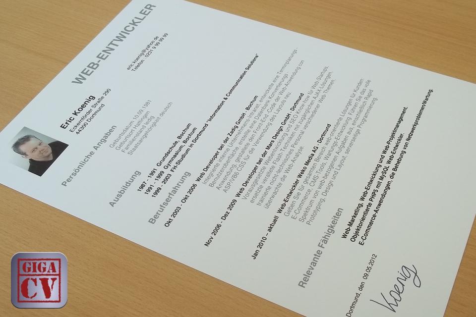 Android application giga-cv My tailor-made resume screenshort