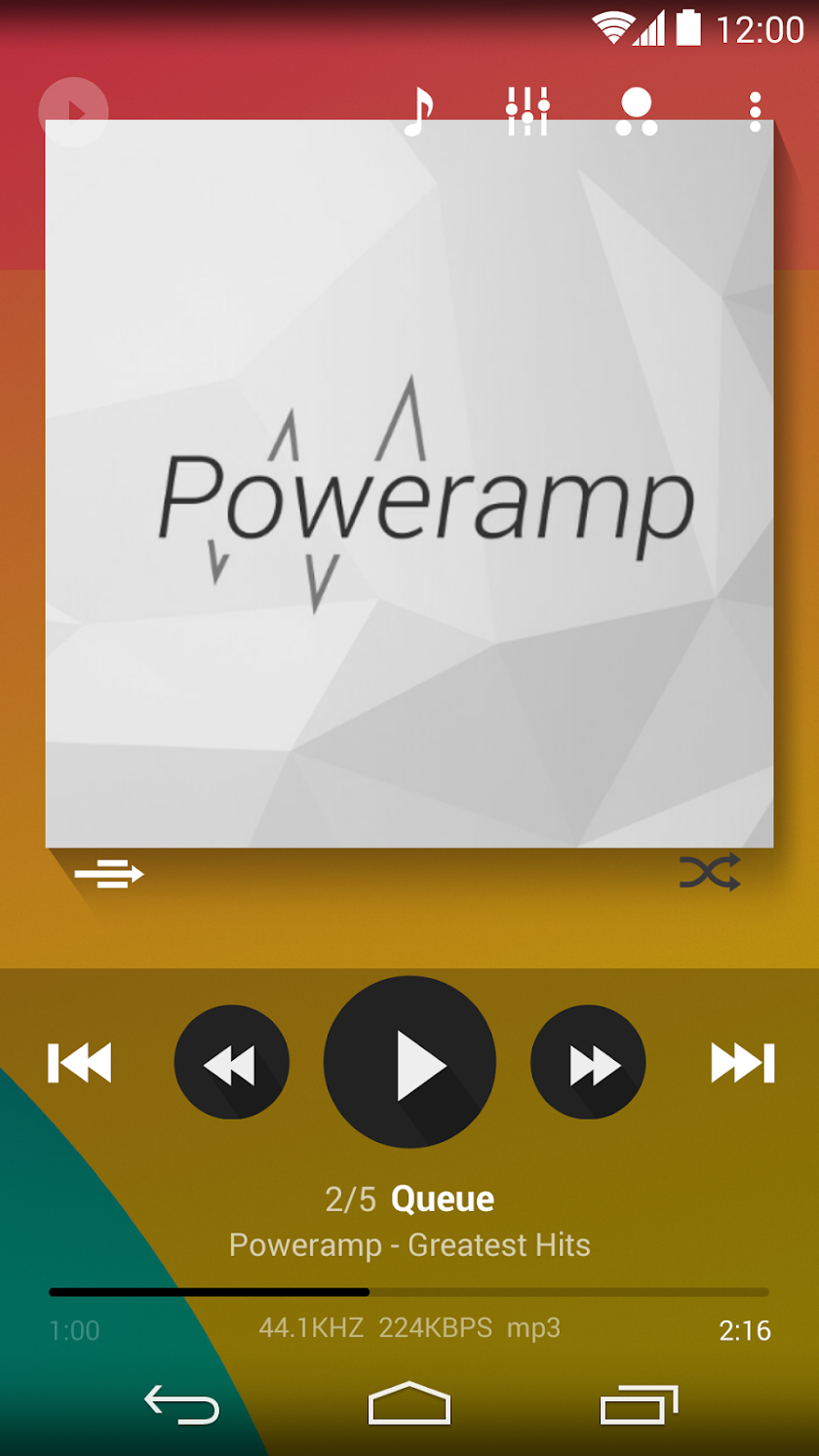 Skin for Poweramp Flat Screen 2