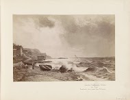 Fotoreproductie van het schilderij Annalkande storm: motiv fran Bohulän door Edv. Bergh