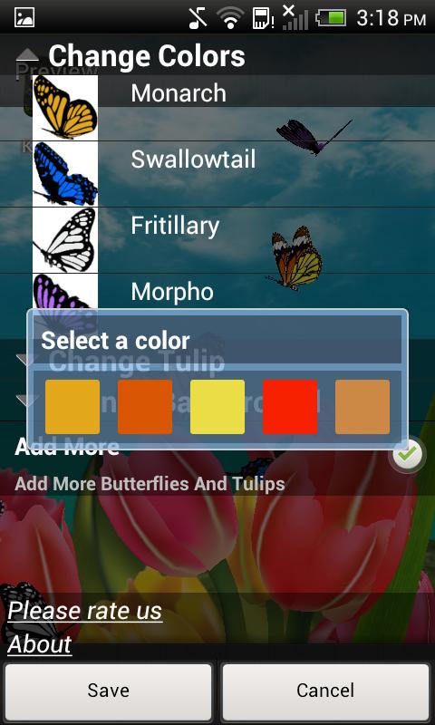 3D Butterfly Garden Wallpaper Screen 3