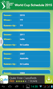 Cricket WorldCup 2015 Schedule screenshot 14