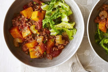 Minced beef & sweet potato stew