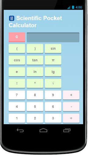 Scientific Pocket Calculator