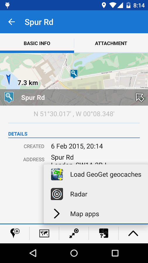    Locus - addon GeoGet Database- screenshot  