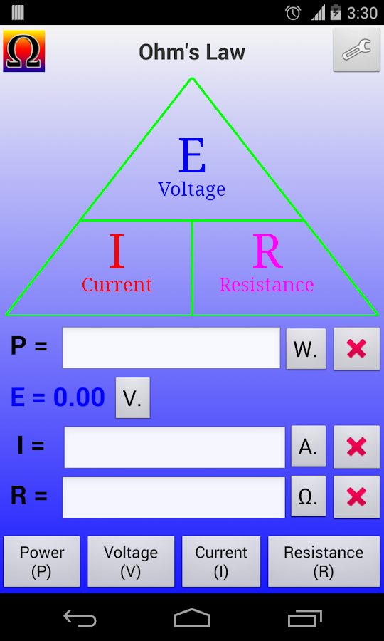 Ohm's Law Calculator - Android Apps on Google Play