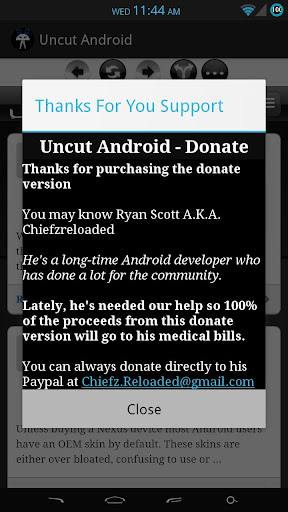 Uncut Android Donate