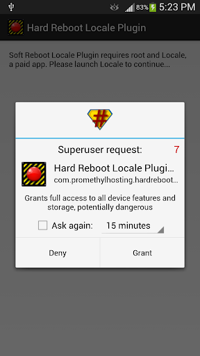 Hard Reboot Locale Plugin