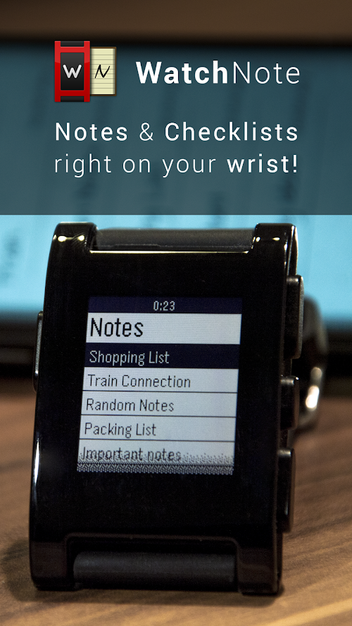 Android application WatchNote for Pebble screenshort