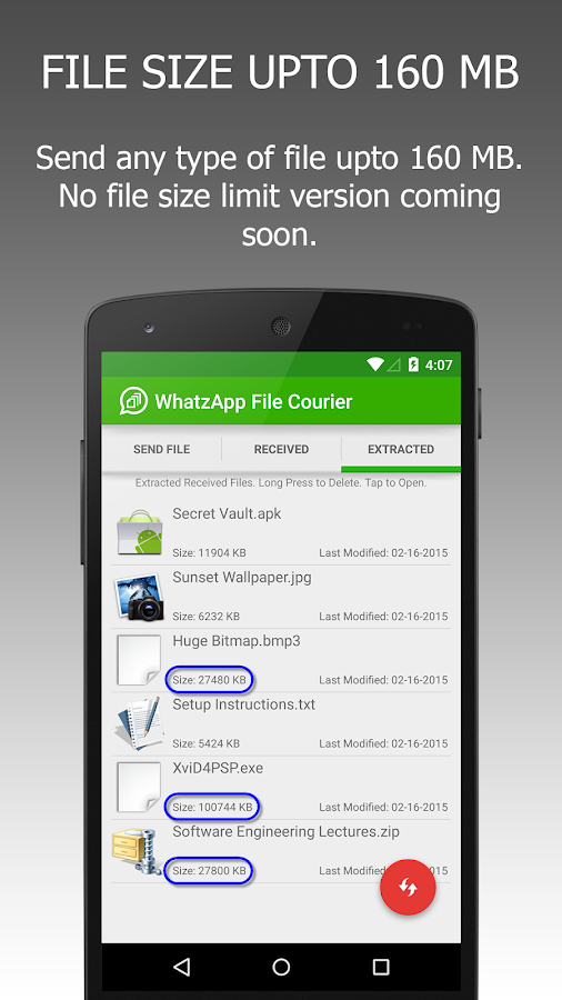    WFS: WA File Sender Pro- screenshot  