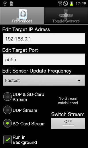 Sensorstream IMU+GPS