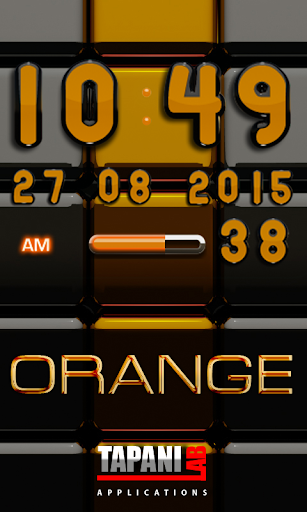 Digi Clock Black Orange widget