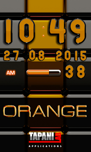 Download Digi Clock Black Orange widget APK for Android