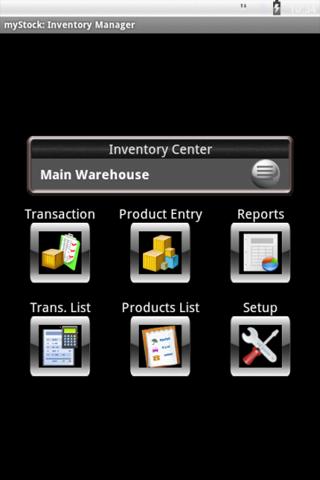 Android application myStock Inventory Manager screenshort