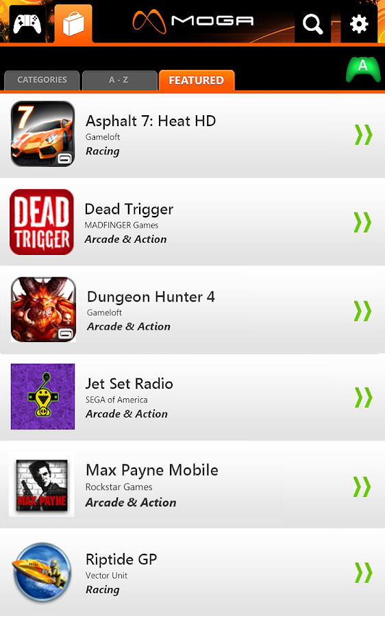 MOGA Pivot - screenshot